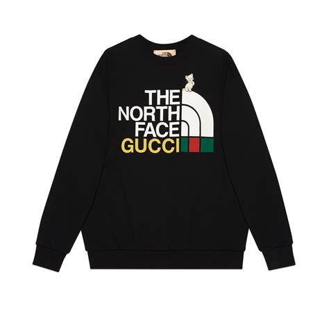 the north face gucci sweatshirt black|north face gucci for sale.